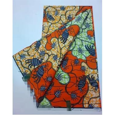 Imagem de Tecido Africano Cera Real Estampa Dourada Soft Pagne Ankara Material de Algodão Prata Nigeriana Gana para Festa de Casamento Vestido para Costurar (conforme a imagem-13)