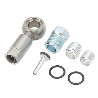 Imagem de VGEBY Acessórios para tubos de freio, kit de acessórios de mangueira de oliva de bicicleta aço inoxidável conector de corpo de cinco fios Pastilha de freio de bicicleta acessórios adaptadores de mangueira oliva