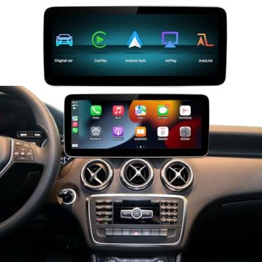 Imagem de Carplay sem fio/Android Car 12,3 polegadas rádio multimídia Linux tela sensível ao toque para Mercedes Benz NTG 4.5 4.7 A/CLA/GLA 2013-2015 AirPlay/Autolink/USB HD Resolução 1920 x 720