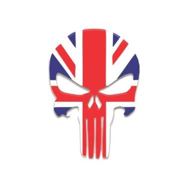 Imagem de Adesivo Caveira Justiceiro Resinado Moto Carro Inglaterra - Genérica