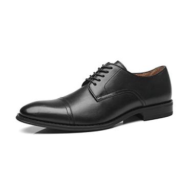Imagem de La Milano Sapato social masculino de couro moderno clássico com biqueira Oxfords, Splendo-1-preto, 42