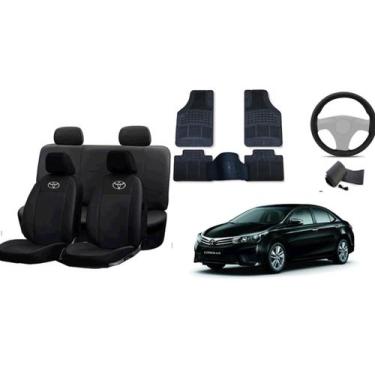 Imagem de Kit Capa Automotivo Corolla 13-21 + Tapete e Volante Sofisticado - Aer