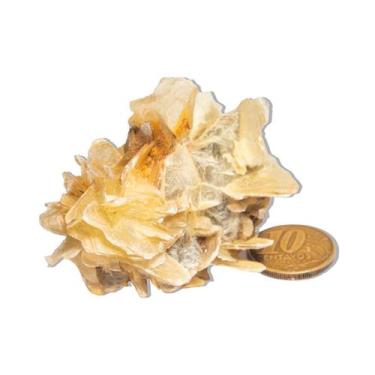Imagem de 01 Drusa Mica Amarela Pedra Bruto 50 a 100g 3 a 6cm Tipo A - Cristaisd