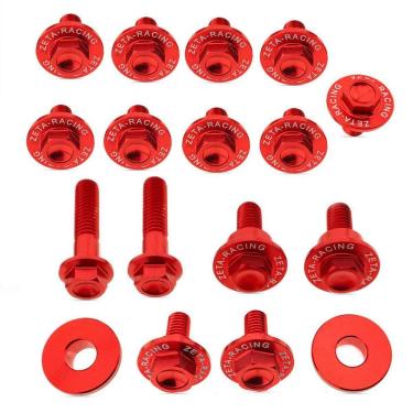 Imagem de Conjunto Parafuso Kit Plástico Zeta Vermelho Crf 250r 2022 em diante Crf 450r 2021 em diante