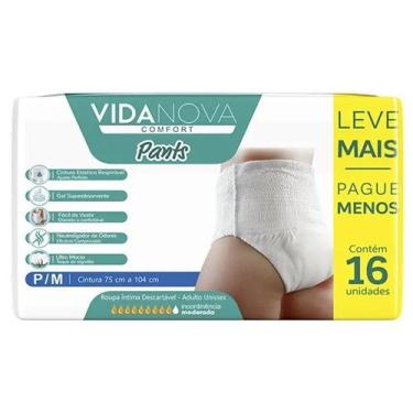 Imagem de Roupa Íntima Adulto Vida Nova Pants P/M com 16 unidades