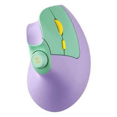 Imagem de Mouse seenda Ergonômico Recarregável Vertical Sem Fio Roxo