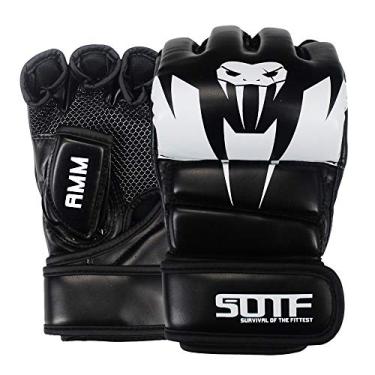 Imagem de Luvas sotf MMA saco de perfuração respirável gaze Kickboxing Muay Thai luvas de treinamento branco