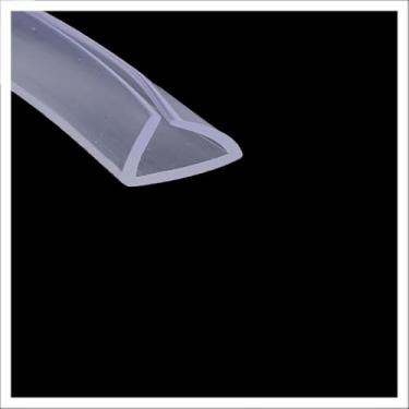Imagem de Vedação em U de acabamento de borda, tira de vedação de borracha tsparent de borda de canal em U 6,56FT, vedação de borda de porta automotiva para isolamento acústico de janela/porta, altura