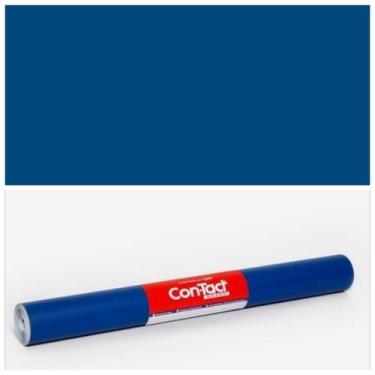 Imagem de Papel Adesivo Contact Azul Fosco Opaco Lavável C/15 Metros - Plastcove