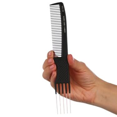 Imagem de Allegro Combs Pentes de cabelo de fibra de carbono – Resistente ao calor, antiestático para pentear, alisamento de cabelo, pente de chá de 5 pinos 1 peça (médio)