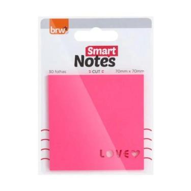 Imagem de Bloco Adesivo Smart Notes Neon Cut 30 Folhas Com Detalhe 70mm x 70mm -