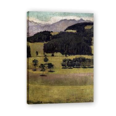 Imagem de NHLDZYH Moldura interna. Impressões em tela famosas, reprodução em tela, imagem de arte de parede para decoração de casa (paisagem de árvore de carvalho) por Ferdinand Hodler. 80 x 112 cm-31,4 x 44,1