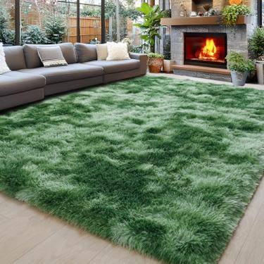 Imagem de Tapetes de área de 20 x 25 cm para sala de estar, tapete felpudo grande ultramacio para quarto, tapetes de pelúcia felpudos antiderrapantes para berçário, meninos, meninas, quarto de crianças