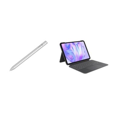 Imagem de Kit Capa com Teclado Logitech Combo Touch iPad Pro 11" (2024) + Lápis Digital Logitech Crayon para iPad iOS Prata