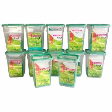Imagem de 12 Pote Hermético Para Mantimentos Trava Freshy Sanremo 1,4L