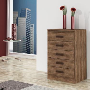 Imagem de Cômoda Organizadora Grande 5 Gavetas Quarto Casal Rústico