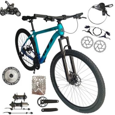 Imagem de Bicicleta Aro 29 GTI Roma 12 V MTB Index Disco Hidráulico Suspensão 80mm Unissex (Azul/Azul, 21)