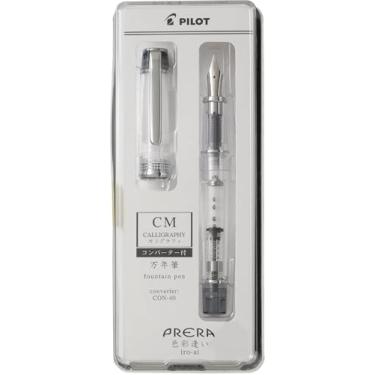 Imagem de PRERA Iro-Ai Pilot Caneta-tinteiro transparente preta para caligrafia P-FPR-1-TB-CM com caneta esferográfica Stylus original