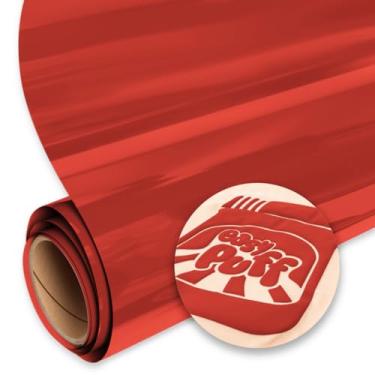 Imagem de Siser Easy Puff Htv 11,8" X 10 Pés - Vinil De Transferência Térmica Puffy (Vermelho) Compatível Com Cortadores Cricut E Silhouette, Certificado Pela Cpsia