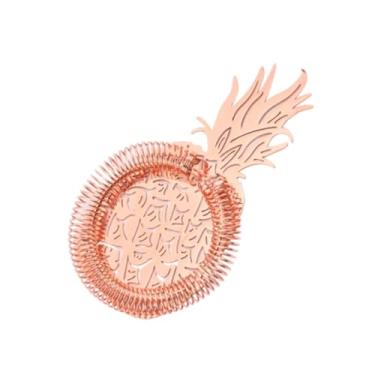 Imagem de IEUDNS Coador de, ferramenta de bar em formato de abacaxi, leve, reutilizável, multiuso, separador de gelo, coador de gelo para clube, restaurante, Rosa Ouro