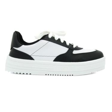 Imagem de Tênis Feminina Moleca Original 5782.313 Flatform Sola Alta, 35, Branco
