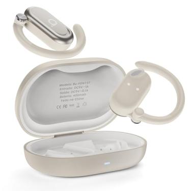 Imagem de Basike Fone de Ouvido Bluetooth 5.4 OWS, Fone de Ouvido Sem Fio Esportivo HiFi Estéreo Som, IPX4 à Prova D'Água, Redução de Ruído ENC, 30h de Autonomia e Case Voz para Corrida e Exercícios (Rosa)