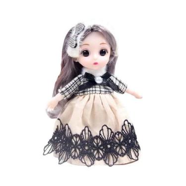 Imagem de Boneca De Bebê Com Articulação Móvel De 17cm, Vestido De Menina, Maqui