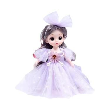 Imagem de Boneca De Bebê Com Articulação Móvel De 17cm, Vestido De Menina, Maqui