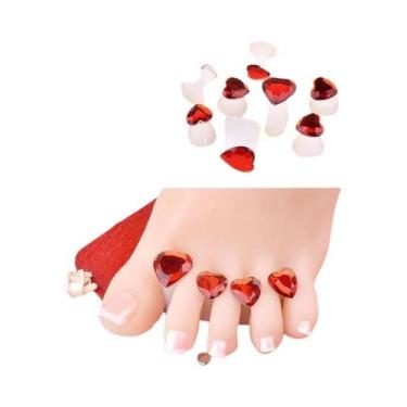 Imagem de Separadores De Dedos De Silicone Macio E Fofo, Conjunto De 8 Peças Par