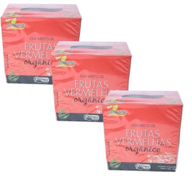 Imagem de Chá Frutas Vermelhas Orgânico Kit 3 Caixas Campo Verde