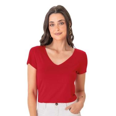 Imagem de Blusa Mullet Viscose Malwee Básicos 1000037400 Viscose, Vermelho, GG