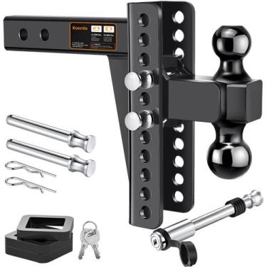 Imagem de Receptor ajustável Trailer Hitch Koerdo de 2,5 polegadas, queda de 8 p