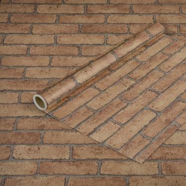 Imagem de Adesivo de PVC Tijolinho Rústico, 45 cm x 2 m, Adesif, Autocolante, Lavável, Fácil de Aplicar, Ideal para Móveis, Paredes e Reformas Rápidas