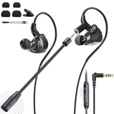 Imagem de BlueFire Fones de ouvido para jogos com fio com microfone, fones de ouvido intra-auriculares de graves profundos HiFi, fones de ouvido com cancelamento de ruído com controle de volume, compatíveis com
