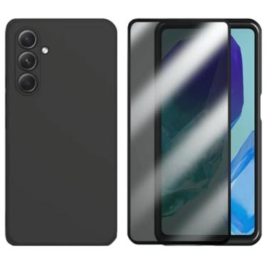 Imagem de Capa Protetora para Samsung Galaxy M55, Preta Premium com Proteção de Câmera e Película de Privacidade Anti Spy
