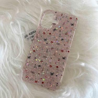 Imagem de Capa protetora transparente rosa brilhante para iPhone 15ProMax 16Pro 14ProMax 15 14 13 16 Pro Max 13ProMax Ins Phone Case,01,Para iPhone 13Pro
