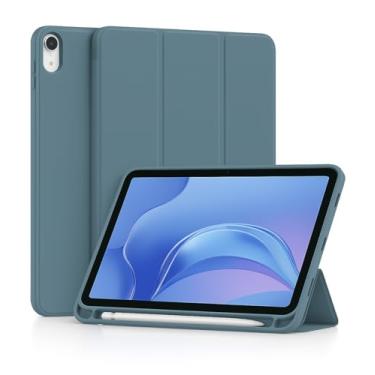 Imagem de Capa Case PREMIUM Anti Impacto com função sleep e suporte para iPad 10 10.9" e iPad 11 A16 2025 Com Compartimento Para Pencil Caneta Tampa Magnética (Verde escuro)