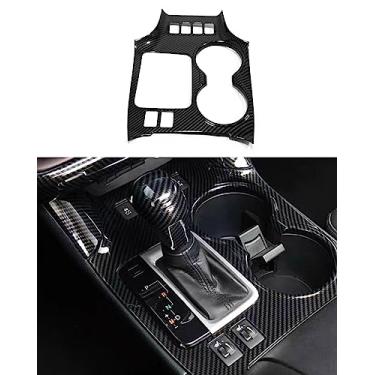 Imagem de ANUNFRRE Acessórios de carro aptos para Toyota Highlander 2014-2019 (apto para XLE/SE) ABS Interior Estilo Fibra de Carbono Estilo Caixa de Mudança de Engrenagens Capa de Painel de Suporte de Copo de