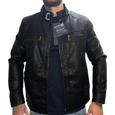Imagem de Jaqueta Masculina Couro Motoqueiro Impermeavel Pronta Entrega - Vmong,