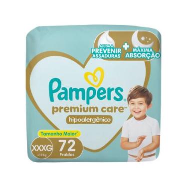 Imagem de Fralda Pampers Premium Care Diurna e Noturna XXG 19kg 72 Unidades, XXX