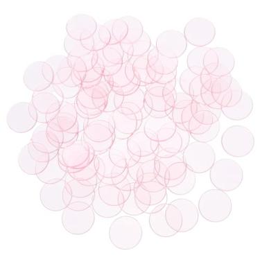 Imagem de UPKOCH Fichas transparentes de contagem de bingo, 100 peças, marcadores transparentes para festas de jogos de bingo, ensino em sala de aula, noite de jogo, rosa