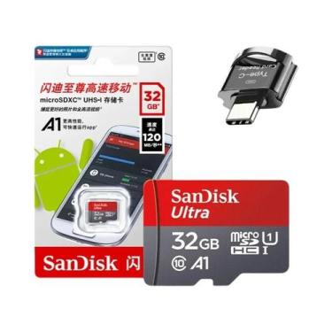 Imagem de Cartão Micro SD SanDisk A1 De 256GB 128GB 64GB 32GB Classe 10 UHS-1 Co