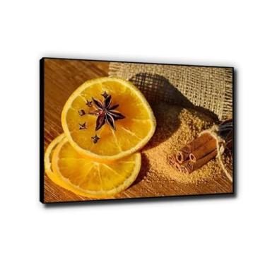 Imagem de Arte de parede de cozinha cozinha comida sobremesa fruta impressão em tela arte moderna pinturas emolduradas para parede cozinha jantar decoração de casa 60 x 84 cm moldura preta