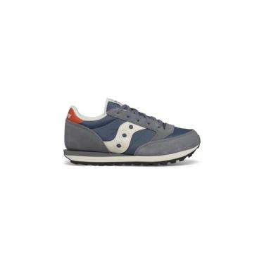 Imagem de Saucony Originals Tênis infantil unissex Jazz Original (criança pequena), Cinza/azul/laranja, 15