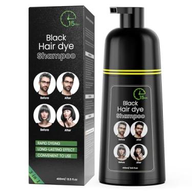 Imagem de Shampoo de Tintura 3 em 1 para Cabelo 400ML com Ingredientes Herbais para Mulheres e Homens Cobertura Cinza