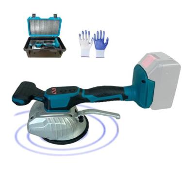 Imagem de Yorlpikc Ferramenta De Vibração Para Ladrilhos, Makita, Bateria Máx. 18 V, Vibratória Portátil Sem Fio Com 8 Velocidades Ajustáveis, Ventosa, Visor Digital, Piso, Ladrilho, Parede, Vidro Espesso, Má