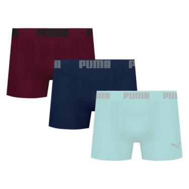 Imagem de Kit 3 Cuecas Puma Boxer Sem Costura Masculina, G