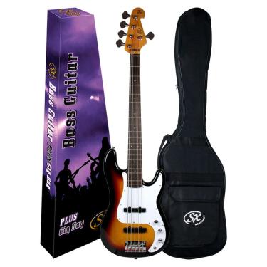 Imagem de Baixo Sx Jazz Bass 5 Cordas Spb62+5 3Ts C/ Bag Bb400