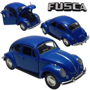 Imagem de Carrinho De Ferro Fusca Clássico Fusquinha Miniatura Fricção Coleciona