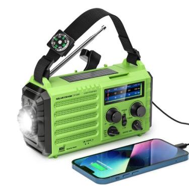 Imagem de Rádio meteorológico de emergência OnlyEE 18500mWh com manivela solar